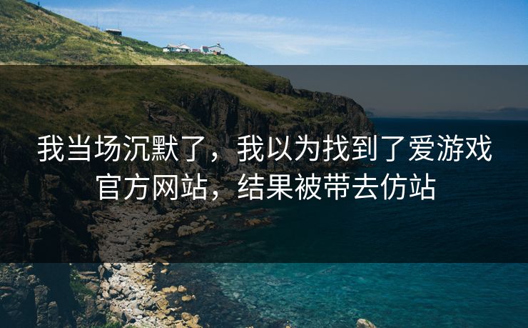 我当场沉默了,我以为找到了爱游戏官方网站,结果被带去仿站 我当场沉默了,我以为找到了爱游戏官方网站,结果被带去仿站